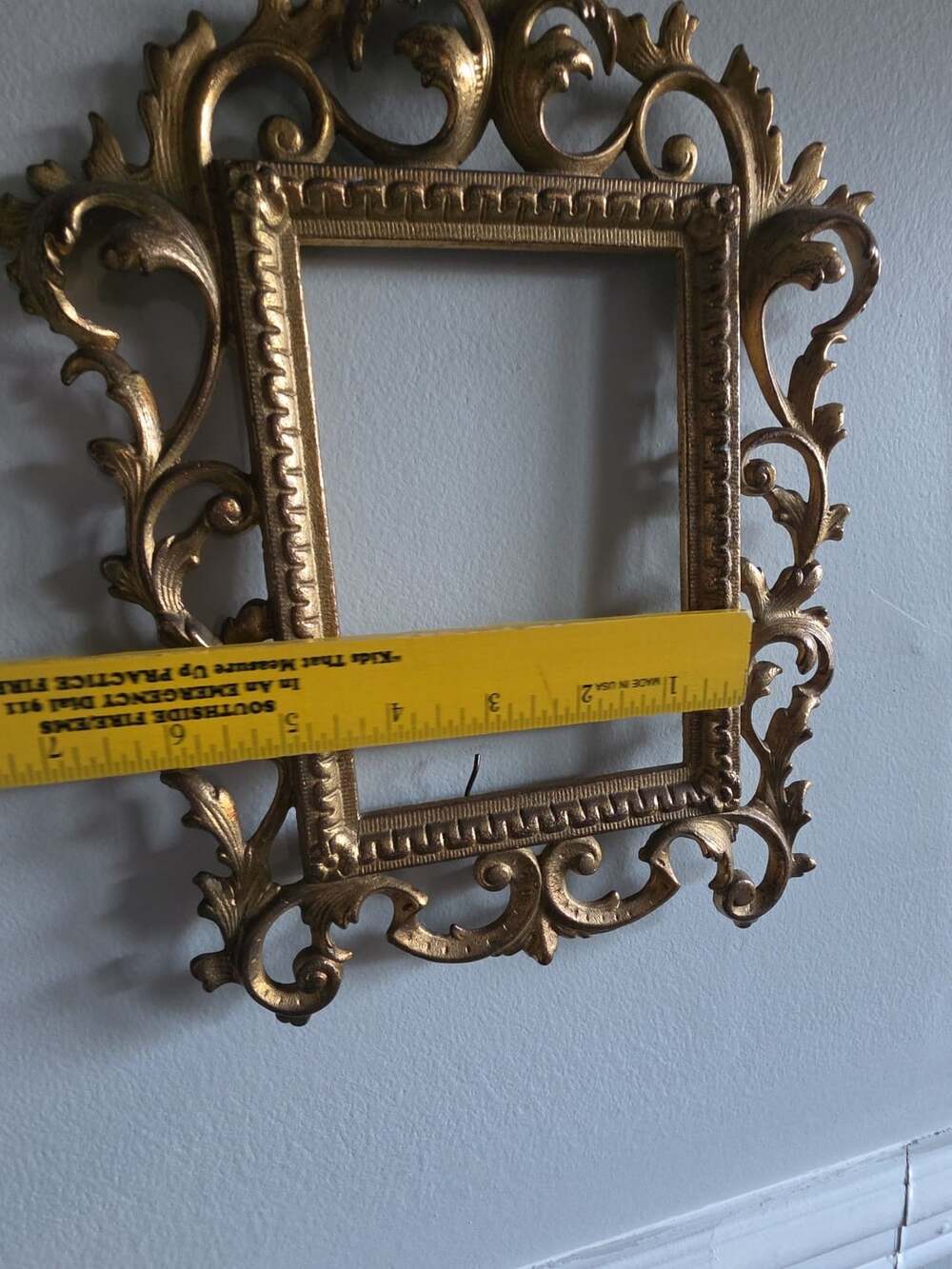 Antique Rococo Style Brass Picture Frame - , - Picture 6 of 10